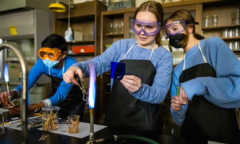 Students in a chemistry class